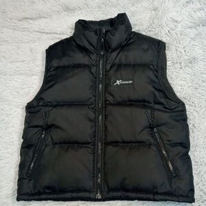 Xtreme Air Vest Womens M Black Puffer Gorpcore Down Feathers Pockets Zip‎ Up